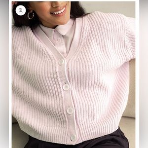 Cozy Oversized Cropped Cardigan | Purple/Lilac | Size XL | Worn Once